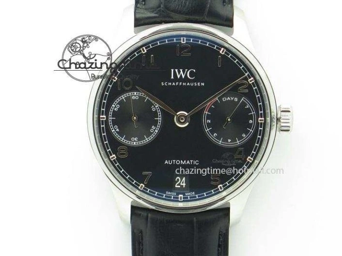 MIROTIME 0331 Upgraded Portuguese Flying Tourbillon SS White Dial 2 Sub Dials on Black Leather Strap 7161